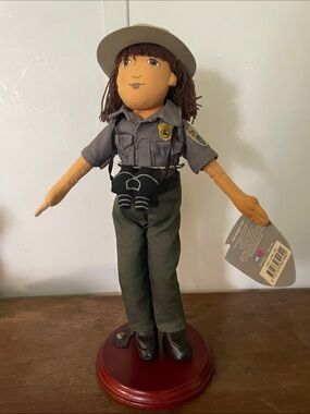 Park Ranger Plush Doll in Gray Shirt & Olive Pants